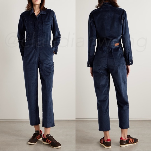 RIVET UTILITY Bigwig Corduroy Jumpsuit in Navy Blue - Picture 3 of 14